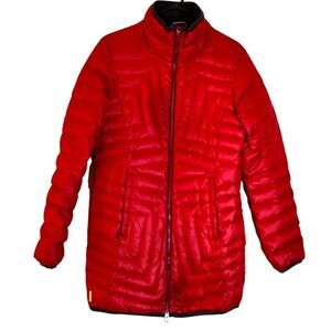 Lole Red Gisele duck down long puffer jacket S